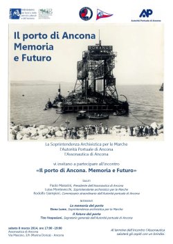 Locandina incontro 8 Marzo sul porto di Ancona, tra memoria e futuro