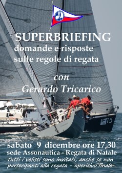 Locandina Superbriefing di regata con Gerardo Tricarico