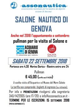 Locandina pullman per Salone Nautico di Genova 2018