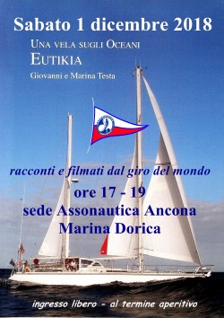 Incontro sabato in Assonautica: Eutikia, con Giovanni e Marina Testa