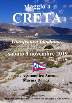 Incontro sabato in Assonautica: Viaggio a Creta, con Gianfranco Iacobone