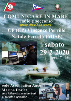 Incontro sabato in Assonautica: comnicare in mare, con Vincenzo Perrillo e Natale Ferretti