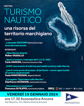 Locandina primo meeting sul turismo nautico marchigiano